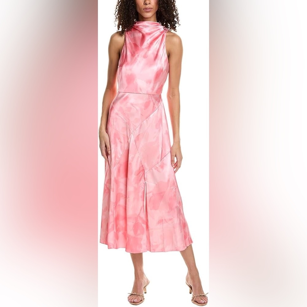 Ted Baker Pink/Coral Foreste Halter Dress